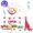 Red, variant on Mini Tudou Baby Crib Mobile with Music and Lights,360°Rotation,Remote Control, Lights Projector Function Music Box Cartoon Rattles for Babies Boy Girl