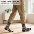 thumbnail image 4 of Mens Socks Wool Cotton Knit Colorful Pattern Warm Thermal Classic Dress Socks for Men, 4 of 6