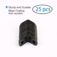 thumbnail image 4 of Soporte de ángulo de metal negro Uxcell 0.63''x0.63'' Soportes de ángulo en forma de L con tornillos, 25 piezas, 4 of 7