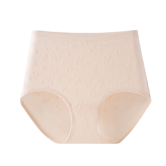 Product Classification Women's Panties - Everyday Comfort High-Waist Underwear with Knit Triangle Design for Comfort