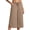 Khaki plus size capri pants for women a1, variant on Cagogo Women Plus Size Wide Leg Capri Pants Drawstring Elastic Waist Flowy Cropped Palazzo Pockets Casual Summer Loose Trousers for Beach Work Lounge Active, Navy XL