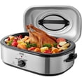 thumbnail image 1 of VEVOR Electric Roaster Oven, 22 QT Turkey Roaster Oven with Self-Basting Lid, 1450W Roaster Oven with Defrost & Warm Function, Adjustable Temp, Removable Pan & Rack, Fits Turkeys Up to 26LBS, Silver, 1 of 8