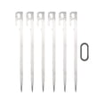 thumbnail image 3 of 6Pcs Tent Stakes Pegs Ground Nails Tent Pegs Stake Set Tent Stakes Tarp Pegs for, 3 of 8