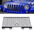 thumbnail image 4 of Aramox Hood Grille, Car Stainless Steel Front Insert Grille Mesh Guard Black Fit For   JK & Unlimited 2 And 4 Doors 2016+, 4 of 8