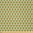 thumbnail image 2 of Ambesonne Fleur De Lis Fabric by the Yard Microfiber, Simple Royal Pattern, 2 Yards, Pale Coffee Green Brown, 2 of 4