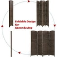 thumbnail image 5 of 4-Panel Rattan Room Divider, Freestanding Folding Privacy Screen for Indoor Use,  Brown, 5 of 7