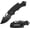 Black, variant on FLISSA Mini Folding Pocket Knife, 2.5-inch Stainless Steel Drop Point Blade, EDC Pocket Knife for Men with Bottle Opener and Glass Breaker (Stonewash), Black