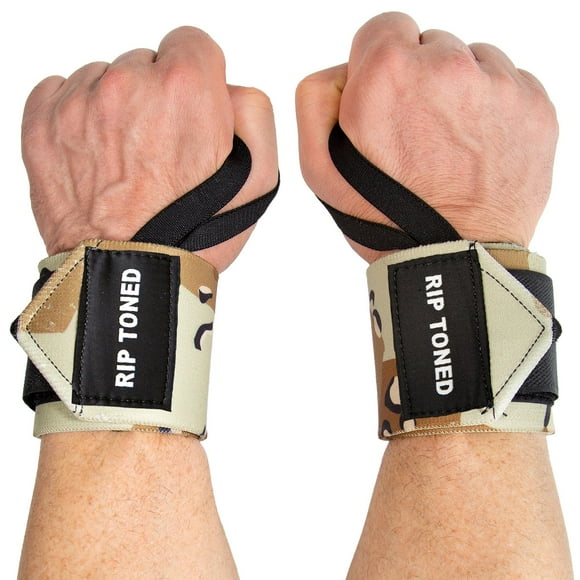 Rip Toned 18†Wrist Wraps - Wrist Straps for Weightlifting - Lift Better, Protect Wrist Pain - Adjustable, Durable, Machine Washable - Wrist Brace for Weightlifting - USPA Endorsed for Men & Women