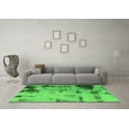 thumbnail image 3 of Ahgly Company Indoor Rectangle Abstract Green Modern Area Rugs, 2' x 5', 3 of 4