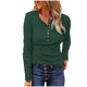 thumbnail image 1 of Mujeres Sexy Color sólido Encaje Costura Manga larga Cuello redondo Camisas Blusa Tops Pompotops gfhjh14980, 1 of 8