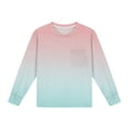thumbnail image 6 of Efsteb Girls Tops Long Sleeve Soft Crew Neck Gradient Print Casual Comfy Tunic Tops for All-Season Styles（Pink，7 Years）, 6 of 6