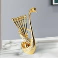 thumbnail image 3 of Juego De Cucharas De Café De Metal Con Base De Cisne Elegante Dorado Sunnimix cuchara de helado, 3 of 7