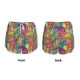 thumbnail image 3 of Gukieu Colorful Dinosaur Print Women's Sports Shorts with Drawstring Elastic Waistband for Running, Yoga, Fitness-Medium, 3 of 7