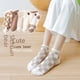 thumbnail image 2 of Calcetines de mujer otoño e invierno lindos calcetines cortos de oso de moda para estudiantes de caña baja calcetines de tobillo de estilo japonés de dibujos animados de otoño, 2 of 5