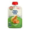 Earth's Best Organic Stage 2 Baby Food, Carrot Pear Fruit & Veggie Puree, 3.5 oz Pouch
