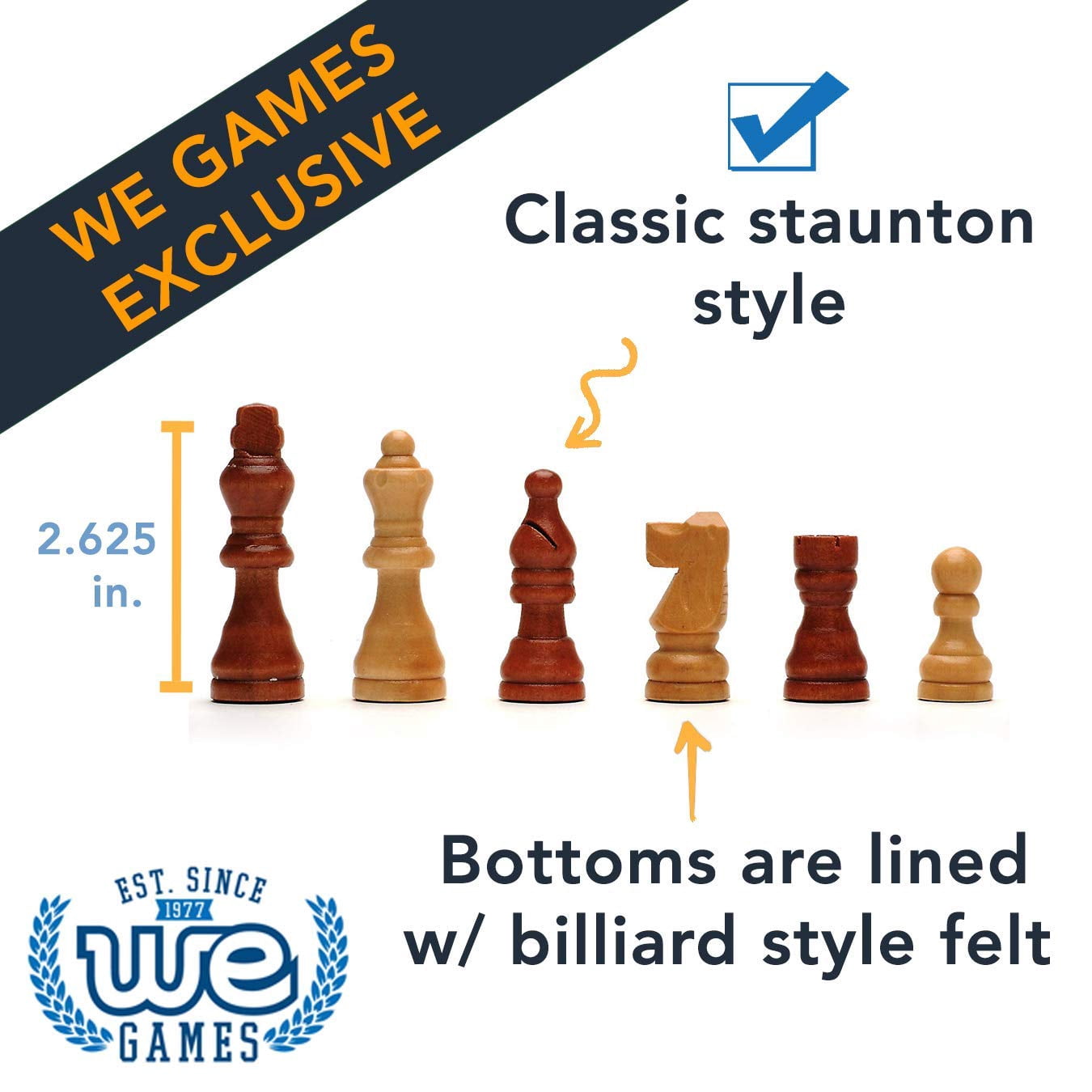 WE Games Folding Wood Travel Chess Set- 11.5 in Walnut Veneer Board