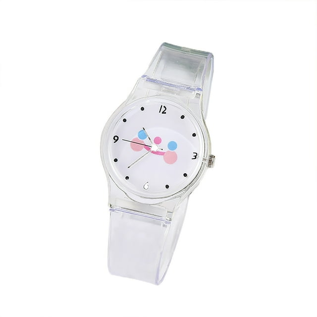 Fashion New Transparent Strap Childrens Gift Summer Decoration Quartz Watch