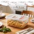 thumbnail image 1 of YYV Transparent Rectangular Plastic Food Storage Containers Leakproof Fridge-Safe Meal Prep Boxes with Lids Stackable Pantry Refrigerator Organization Food Storage Containers, 1 of 7