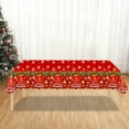 thumbnail image 5 of Anhility Christmas Tablecloth Xmas Table Cover Winter Snowflake Tablecloth Plastic Reindeer Table Cloths Christmas Tree Party Decorations Xmas Party Holiday Birthday Supplies 107.87x53.94in, 5 of 6