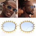 thumbnail image 2 of Fashion Oval Sunglasses with Rivet Studded For Music Festival And Various Event, 2 of 10
