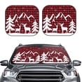 thumbnail image 2 of Balery Christmas Buffalo Plaid Parasol para parabrisas de coche de 2 piezas | Parasol plegable para parabrisas delantero de coche para la mayoría de sedanes-Medium, 2 of 6