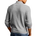 thumbnail image 4 of Fgvctg Mens Sweatshirts Textured Stand Collar Corduroy Sweatshirts Quarter Zip Oversized Pullover Shirts Long Sleeve Loose Spring Tops Gray 4XL, 4 of 5