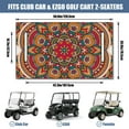 thumbnail image 3 of Mandala Patterned Golf Cart Towel 51" x 31", Universal Fit Seat Cover for EZGO, Club Car, Yamaha Benches, 3 of 8
