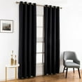 thumbnail image 4 of 2Pcs Living Room Bedroom Window Blackout Curtains Darkening Curtains Panels with Tieback Ropes, 4 of 7