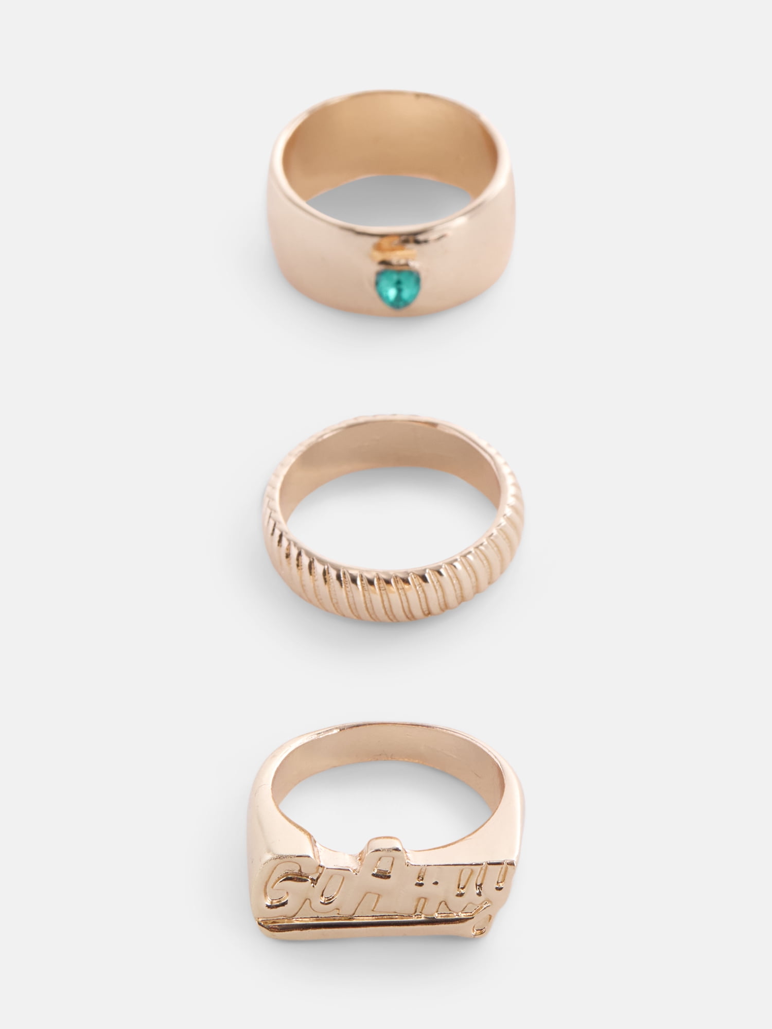No Boundaries Gold-Tone Ring Set, 3-Piece, Women's, Size 8