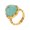 Gold Blue, variant on Women Macaron Pumpkin Flower Gemstone Statement Ring Stainless Steel CZ Floral Wide Band Y2K Vintage Dainty Minimalist Daily Party Wear Gold Plated Purple Size 7