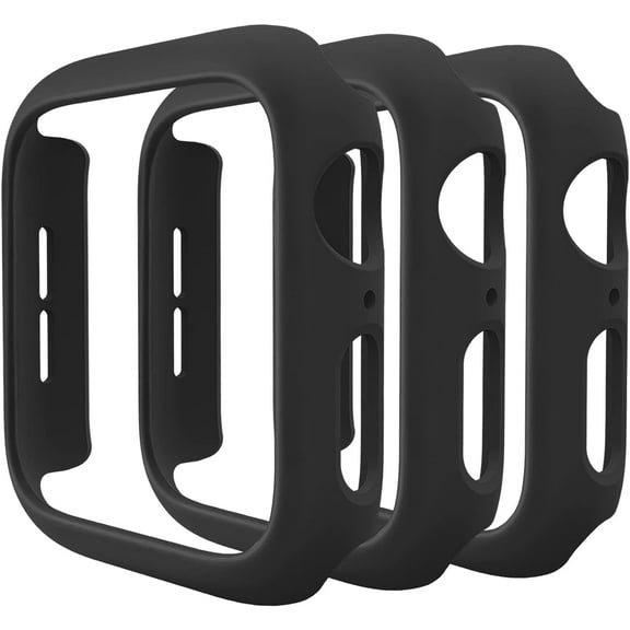 XIHAMA 3 Pack for Apple Watch Case 41/40/44/45mm Series 8 Series 7, Hard PC Bumper Case Cover Frame [No Screen Protector] for iWatch Accessories