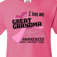 thumbnail image 4 of Inktastic I Love my Great Grandma- Breast Cancer Awareness- Hope, Support, Love Youth T-Shirt, 4 of 5