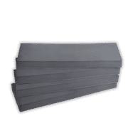XCEL Foam Rubber Protector Panels - Highly Versatile Thick Rubber Sheets - Ideal for Wall Protection, Car Door Padding, Anti Vibration & Insulation DIY Projects (4 Pack - 12 x 4 x 1/2 - Gray)