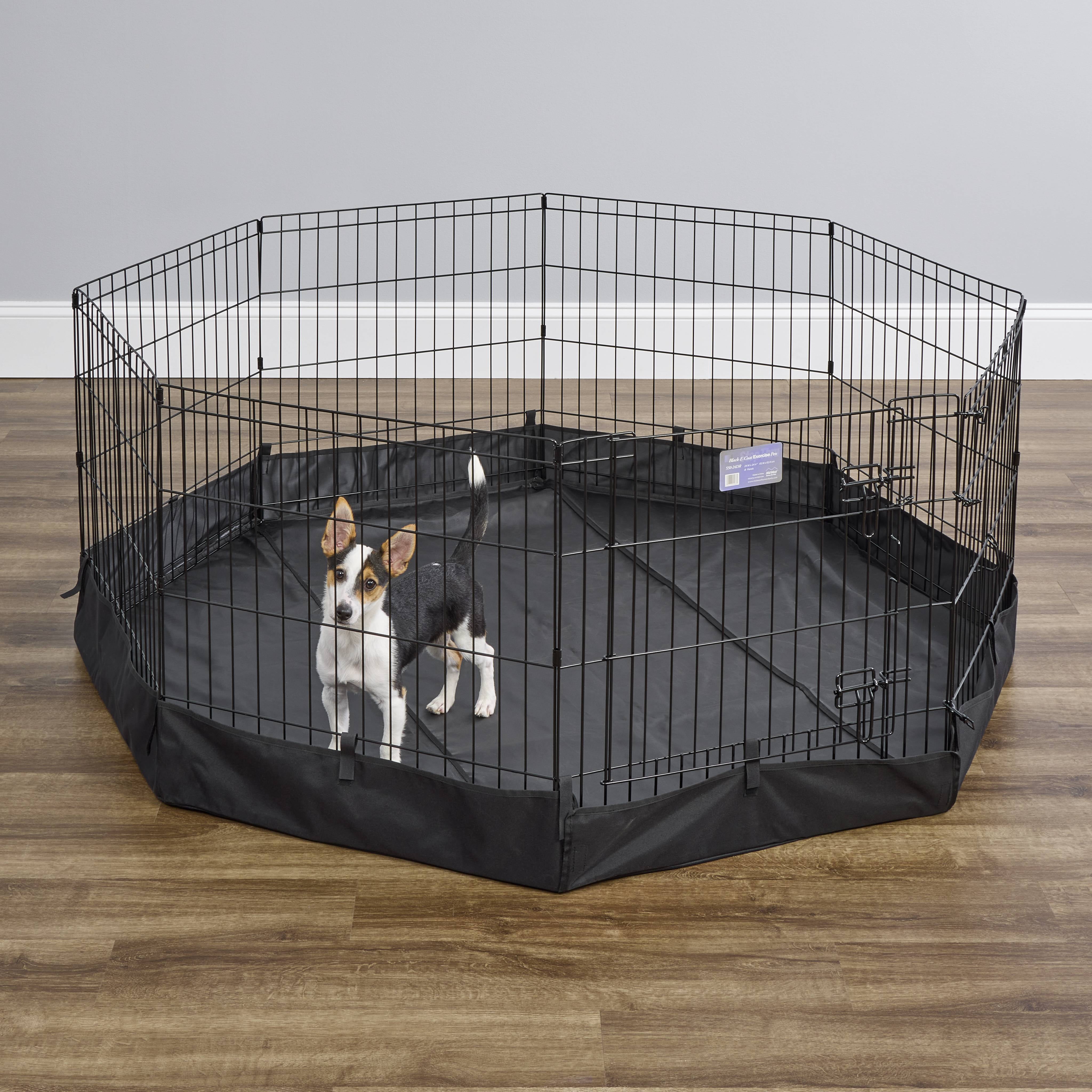Octagon Exercise Pen Solid Fabric Bottom, Fits ALL MidWest Exercise Pens, Black