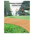 thumbnail image 4 of Wooden Garden Pathway Roll, 8ft x 17in Curved Cedar Walkway for Outdoor Use, Patio Deck Protection, Easy Roll Out Path for Yard, Beach, & Events, 4 of 9