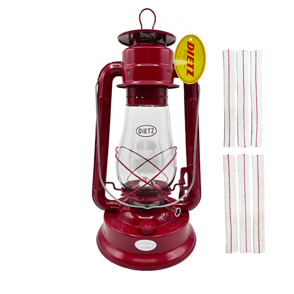 Light of Mine: Dietz #80 Blizzard Red Oil Lantern with 7/8" Replacement Wick Strips