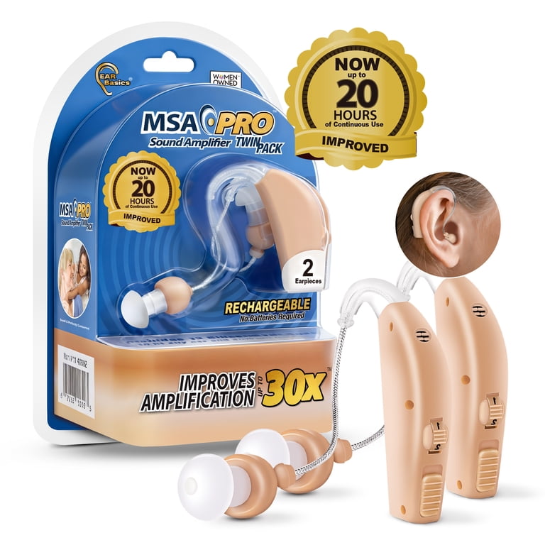 Free Shipping! MSA Amplify Sound Amplifier Twin Pack Beige