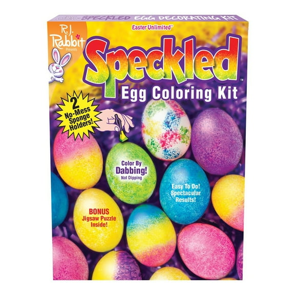 Easter Unlimited Speckled No Dipping Just Dab Coloring 18pc Egg Decorating Kit