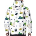 thumbnail image 5 of Hoodies for Men - Wine Print No.J918 Long Sleeve Comfrt Men'S Fashion Hoodies & Sweatshirts, Sweatshirts for Men Hoodies Pullover Clothing Clothes with Pouch, 5 of 7