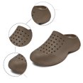 thumbnail image 5 of HXWCHs Unisex EVA Clogs,Thick Sole Breathable Slip-On Sandals, 3D Textured Non-Slip Casual Shoes for Men Women Indoor Outdoor Size: 10 Brown, 5 of 9