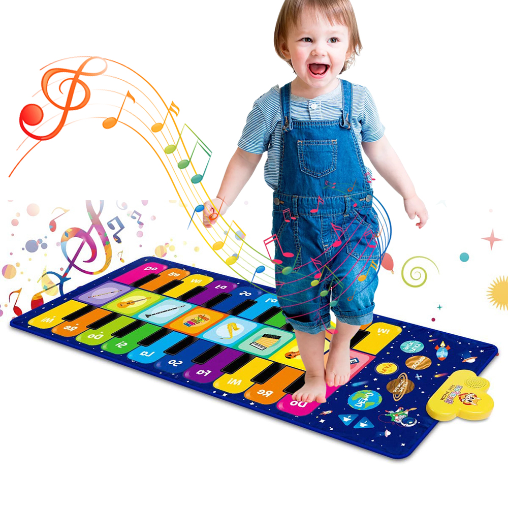 Musical Piano Mat, GIUGT Floor Piano Mat, Double Keyboard 20 Keys, 10