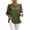 Army Green, variant on Womens Tops Fashion Cotton Round Neck Loose Three Quarter Sleeves Top