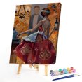 thumbnail image 2 of Cuadros Decorativos Pintura digital Big Dress Girl pintada por números en la pared de la lona DIY (L243) Tmvgtek embutido en tela, 2 of 9