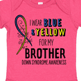 thumbnail image 4 of Inktastic I Wear Blue and Yellow for my Brother- Down Syndrome awareness Boys or Girls Baby Bodysuit, 4 of 5