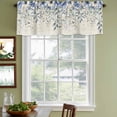 thumbnail image 5 of 2 Panels Blue Eucalyptus Leaves Valance for Windows, Farmhouse Retro Botanical Floral Light Filtering Kitchen Curtains, Rod Pocket Window Treatment Curtain Valances for Living Room Bedroom, 42"x12", 5 of 9