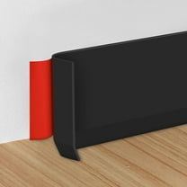 Vinyl Wall Base Baseboard Molding Trim 4 Inch x 20 Feet, Self-Adhesive Rubber Baseboard for Walls, Peel and Stick Baseboard Trim for Vinyl Wall Base (Black)