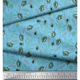 thumbnail image 3 of Soimoi Cotton Voile Fabric Leaves & Insect Print Fabric by The Yard 42 Inch Wide, 3 of 3