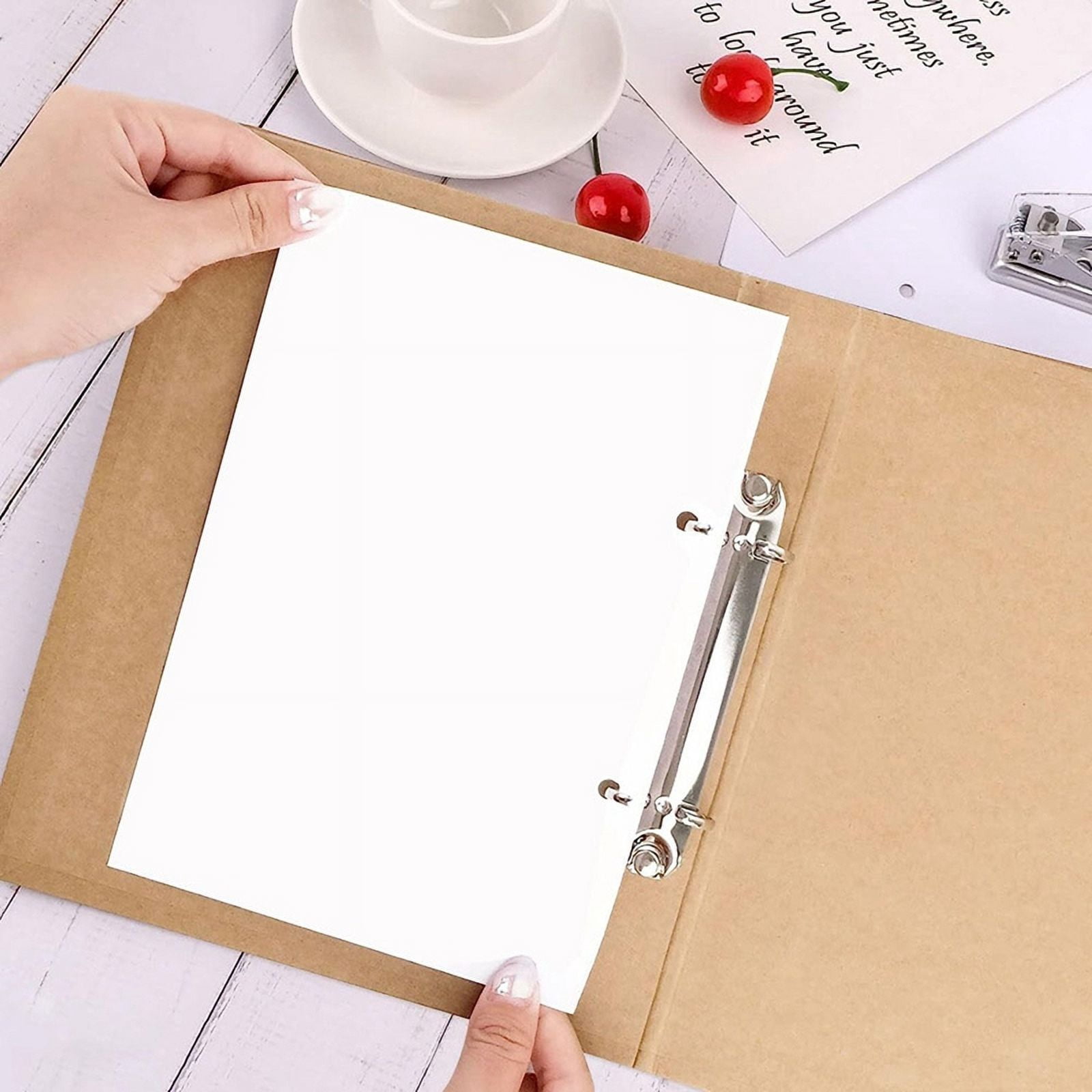 8Pcs A5 Refillable Ring Binder,A5  Paper Binder Tray with 2 Rings to Add Loose Sheets,A5  Paper Folders