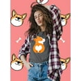 thumbnail image 2 of Fluffy Corgi Booty T-Shirt Women -Image by Shutterstock, Female x-Large, 2 of 4