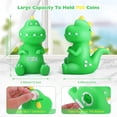 thumbnail image 7 of Dinosaur Piggy Bank for Boys, Unbreakable Kids Piggy Bank with 2 Alphabet & 10 Dinosaur Stickers & 4 Dinosaur Toys Set, Coins Money Banks for Kids Toddlers, Dinosaur Toy Christmas Gifts for Boys Kids, 7 of 7